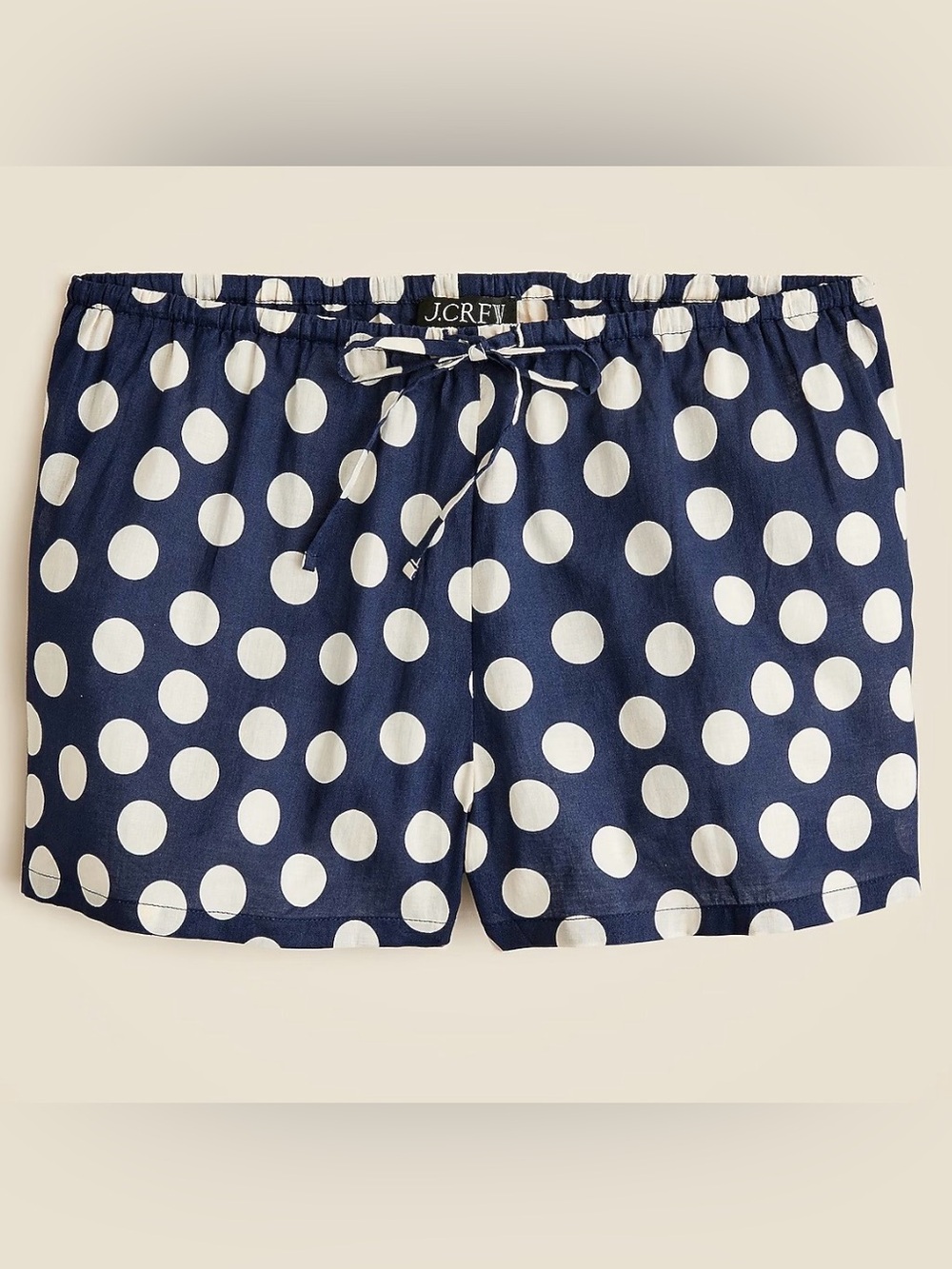 J. Crew Voile Cotton Navy Polka Dot Beach short size S Small sold out! NWT